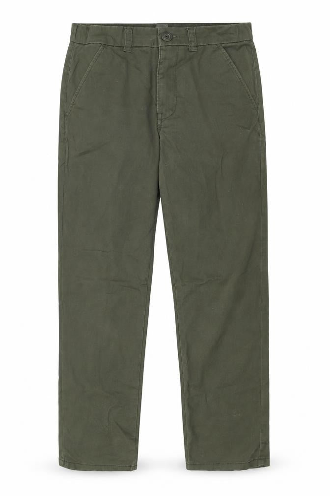 Dunnes Stores Boys Green Chino Trousers 27in Waist Cotton Elastane