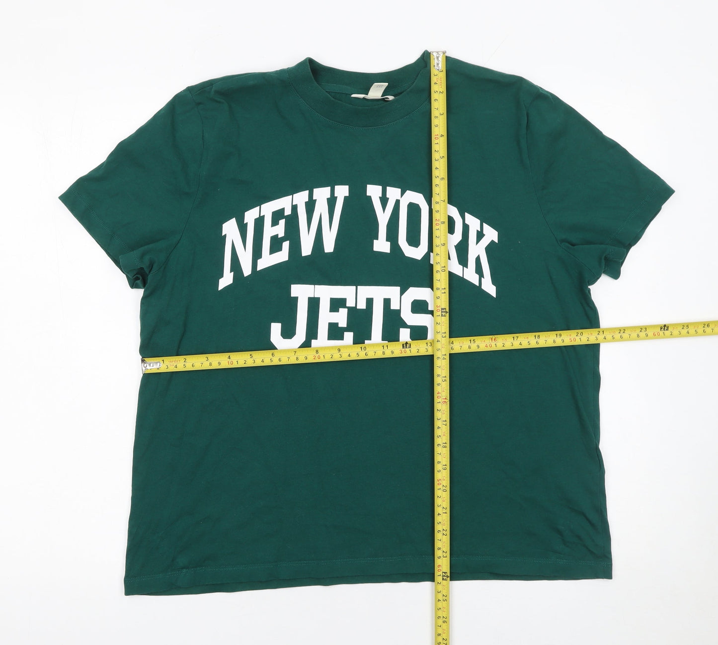 NFL Womens Green New York Jets T-Shirt L Short Sleeve Cotton Sports Top