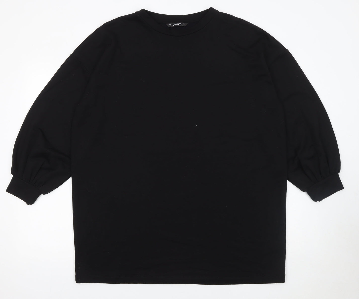 Dunnes Stores Women Black Long Sleeve Crew Neck Jersey Top Size L
