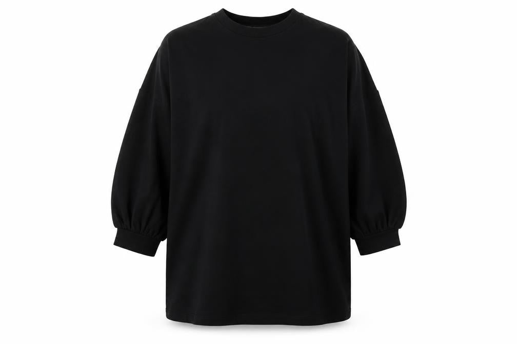 Dunnes Women Black Long Sleeve Crew Neck Jersey Top Size L