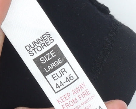 Dunnes Stores Women Black Long Sleeve Crew Neck Jersey Top Size L