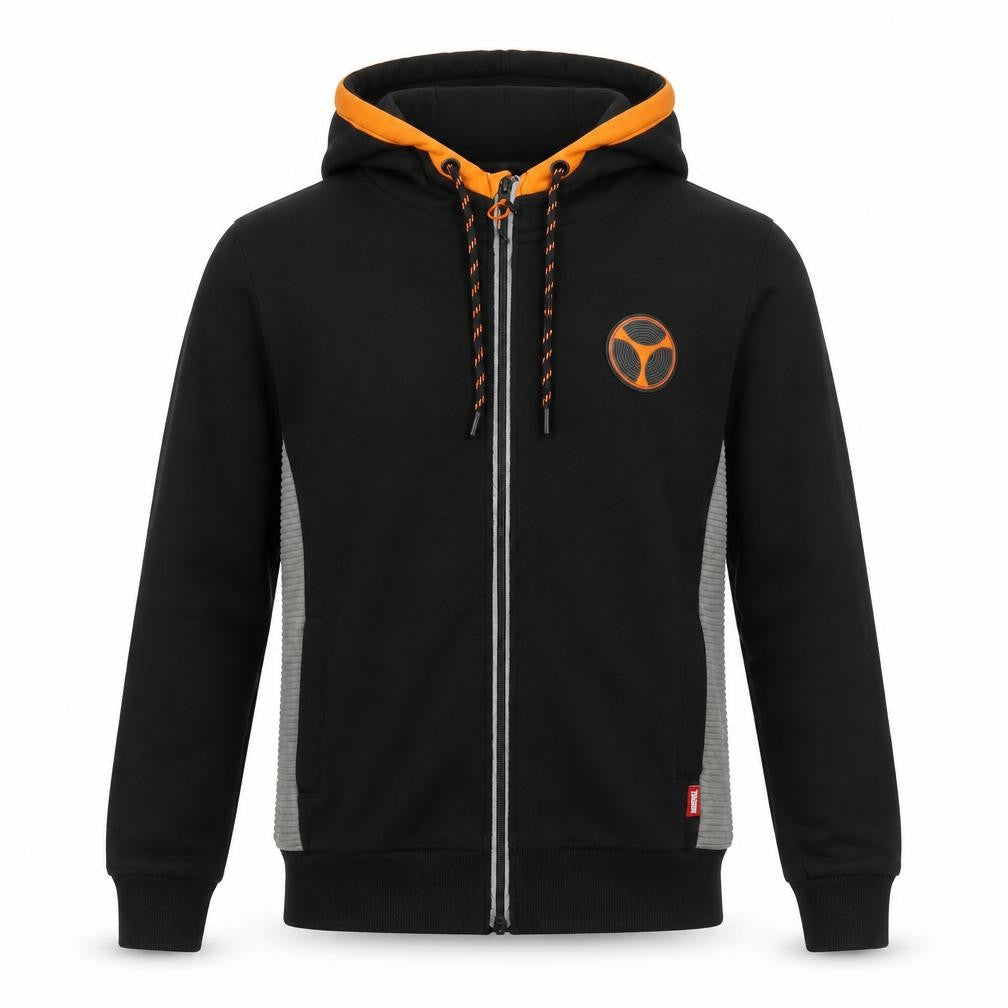 Marvel Taskmaster Men's Black XS Full Zip Hoodie with Orange Trim