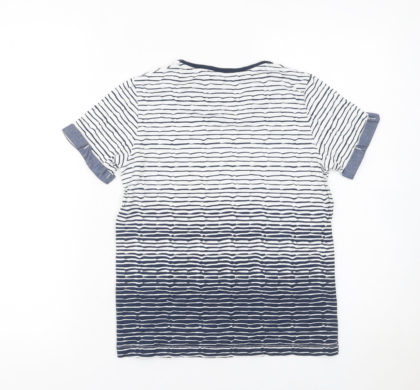 Name It Boys Blue White Striped T-Shirt Short Sleeve Cotton 9-10 Years