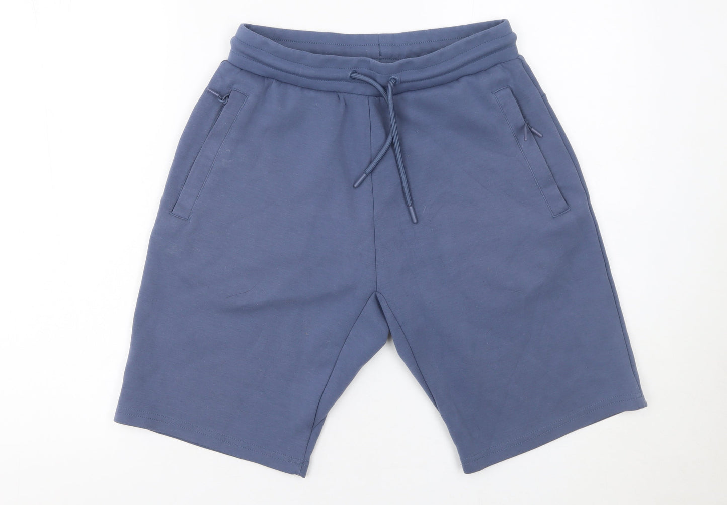 Dunnes Stores Boys Blue Sweat Shorts S Regular Fit Drawstring Pockets
