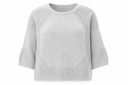 Front view of French Connection Women's Grey Cotton Knit jumper M