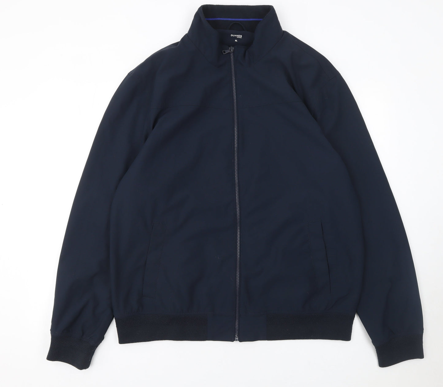 Dunnes Stores Men's Blue XL Basic Jacket Full Zip Classic Style