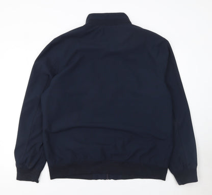 Close-up detail of Dunnes Men's Blue XL Basic Jacket Full Zip Classic Style