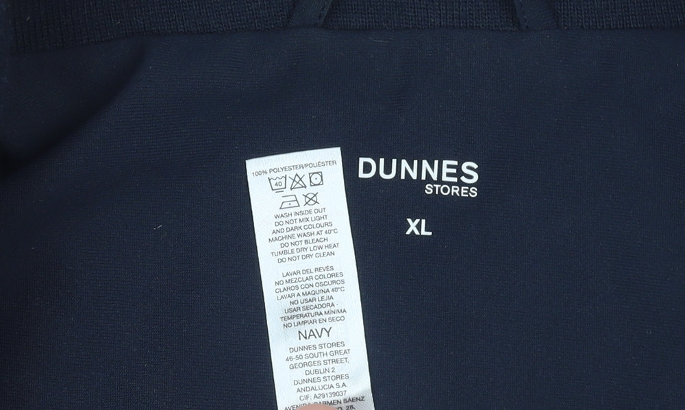 Dunnes Stores Men's Blue XL Basic Jacket Full Zip Classic Style