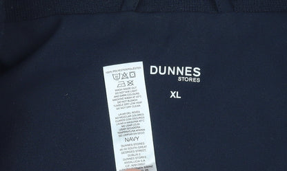 Brand and care label for Dunnes Men's Blue XL Basic Jacket Full Zip Classic Style