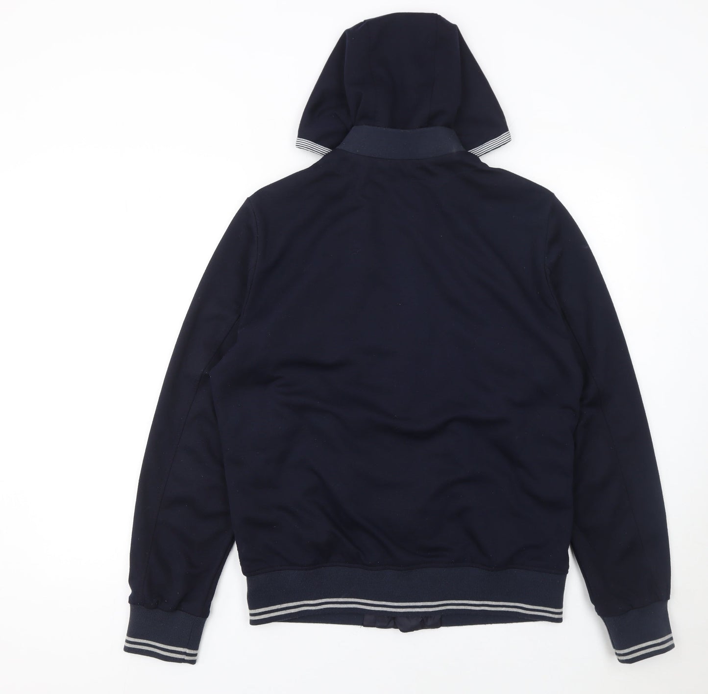Zara Man Men's Blue Quilted Full Zip Hoodie Jacket Size L