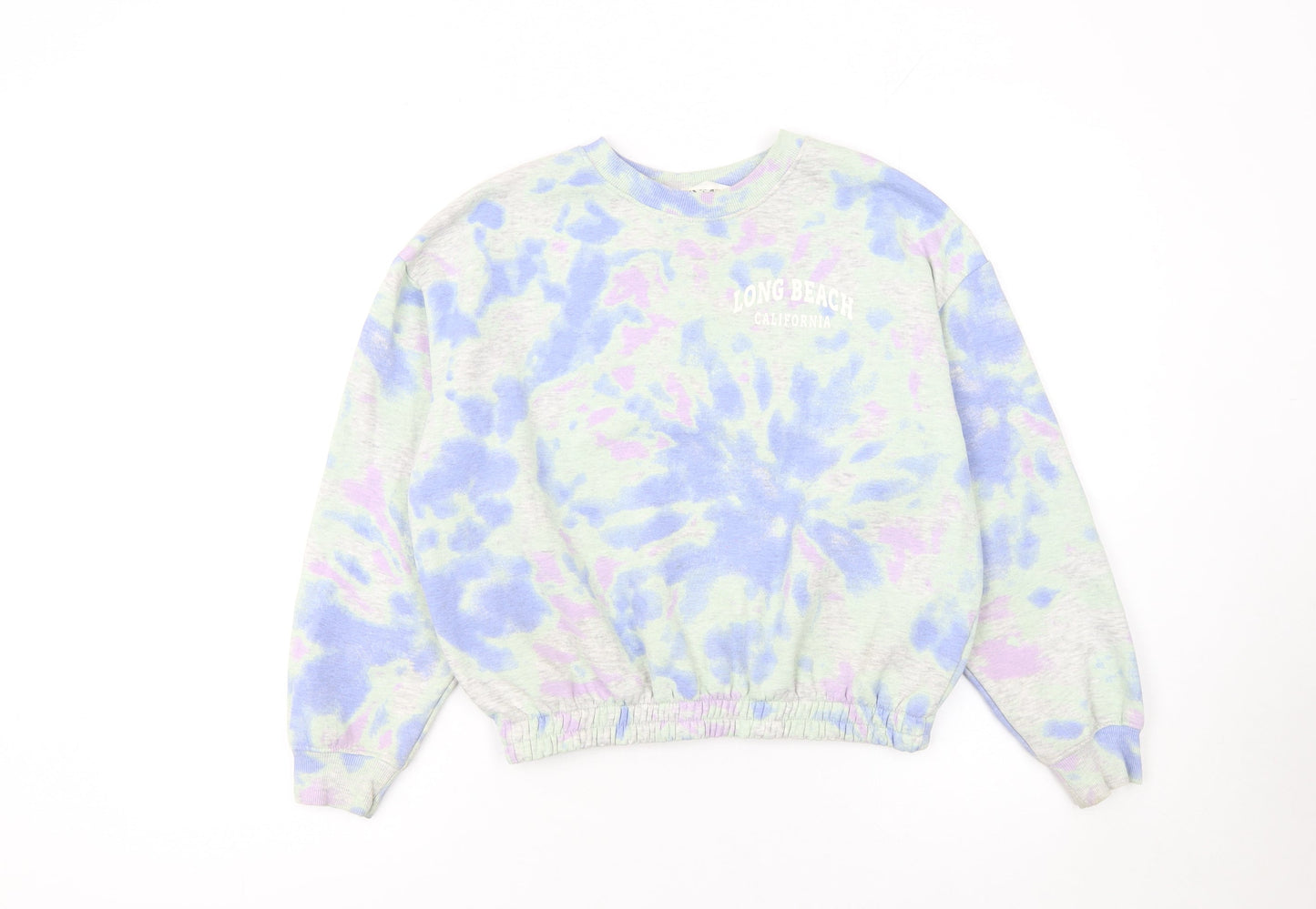 H&M Girls Multicoloured Tie-Dye Pullover Sweatshirt 11-12 Years