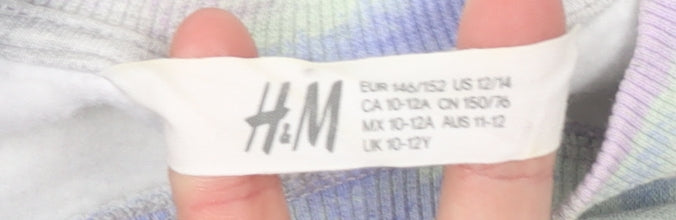 H&M Girls Multicoloured Tie-Dye Pullover Sweatshirt 11-12 Years
