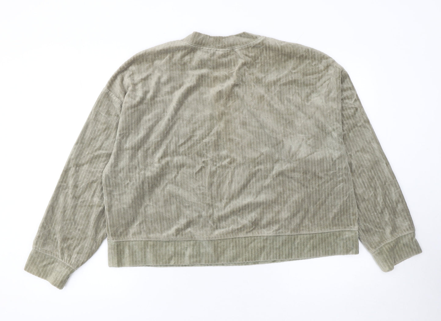 H&M Women’s Beige Velour Pullover Sweatshirt Size 12 UK