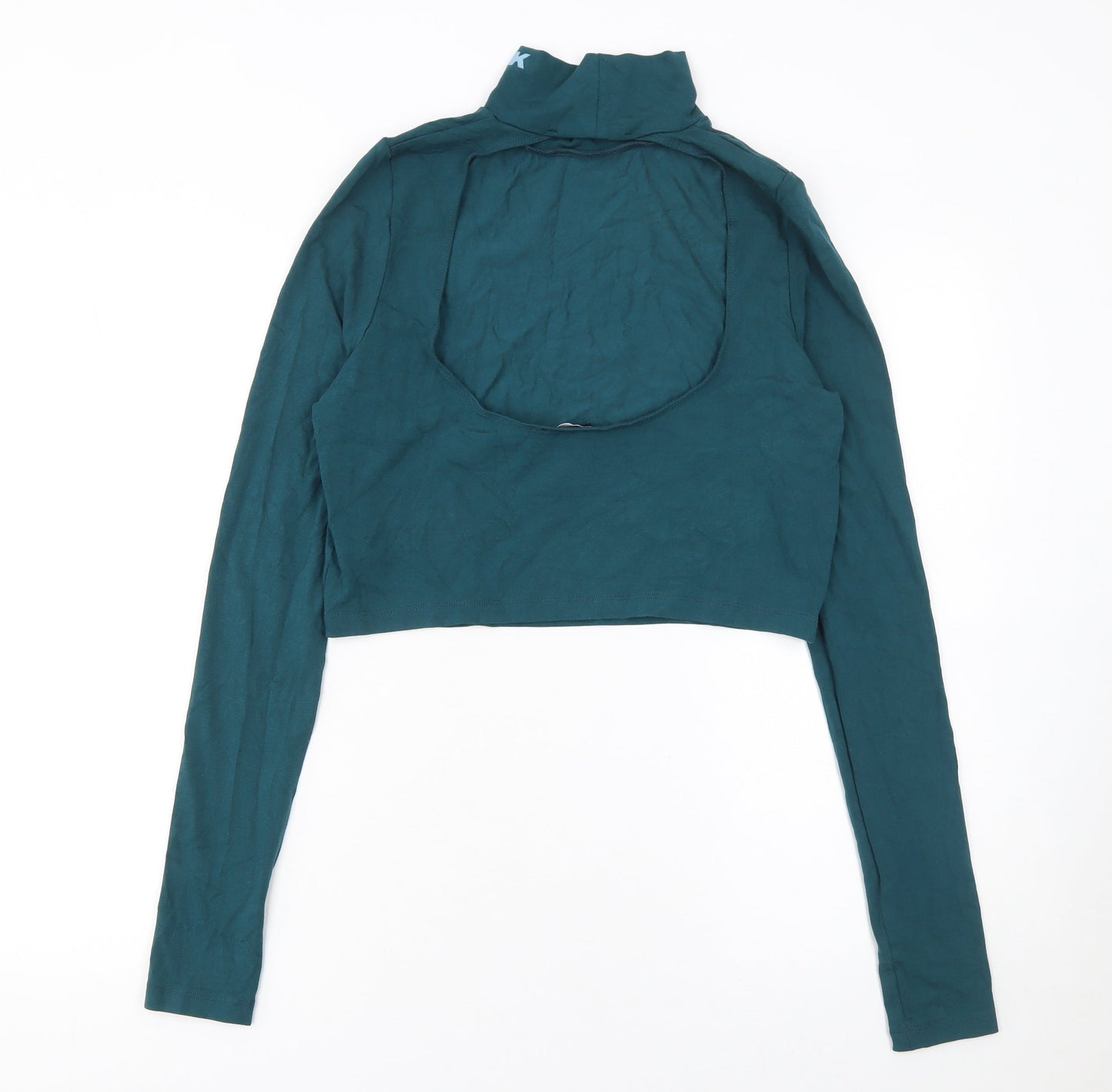 IVY PARK Womens Green Cropped Long Sleeve Roll Neck Top L
