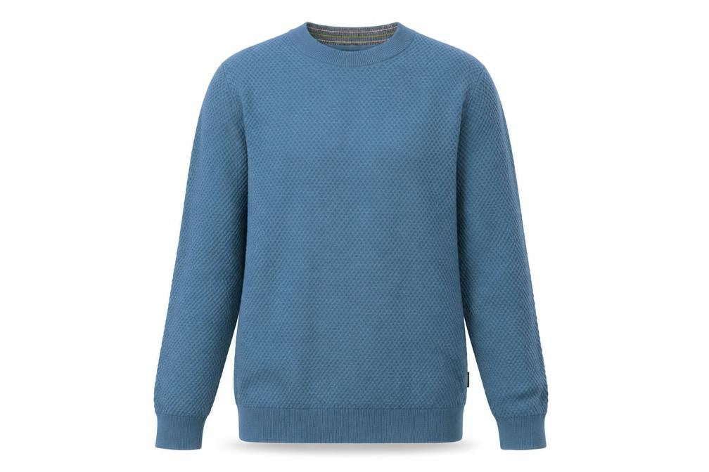 Ted Baker Men’s Blue Waffle Knit Crew Neck Jumper Size S