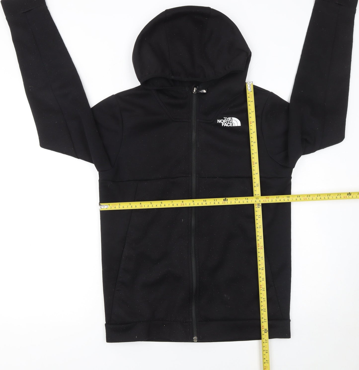 The North Face Boys Black Fleece Full Zip Hoodie Size 18 Plus