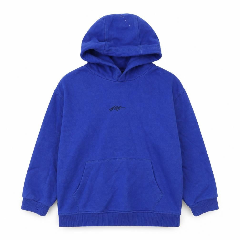 Next Boys Blue Pullover Hoodie 8 Years Regular Fit Cotton Fleece