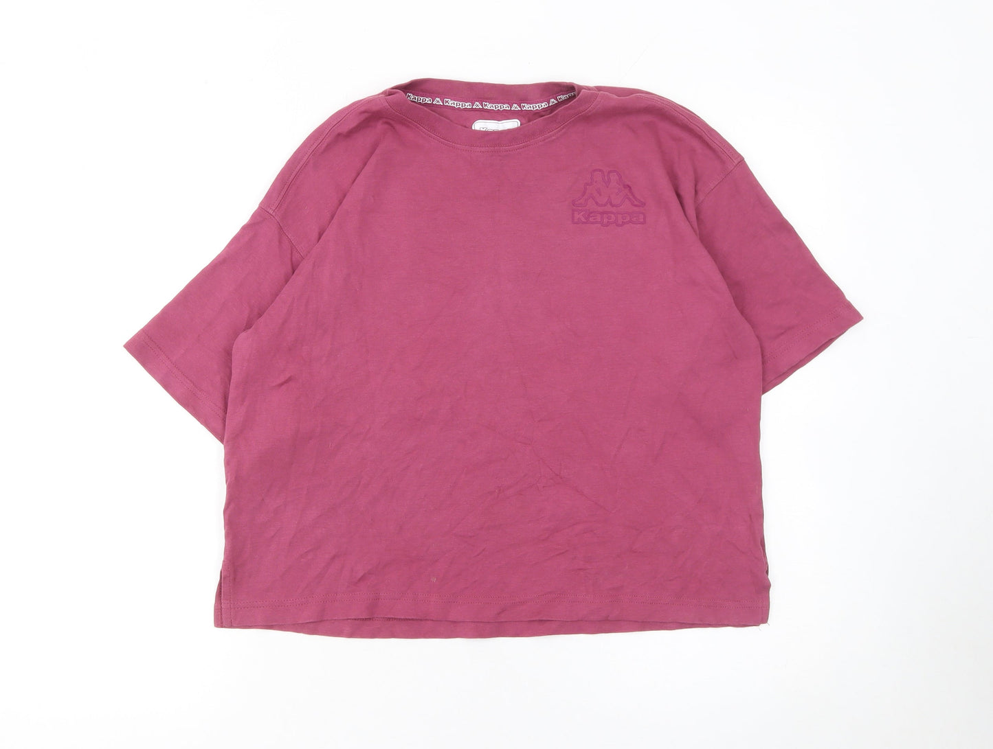 Kappa x Primark Womens Pink 2XS Cotton Crew Neck T-Shirt