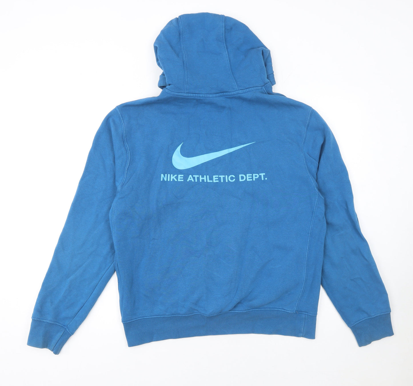 Nike Mens Blue Pullover Hoodie Size S Athletic Dept Fleece Sweatshirt