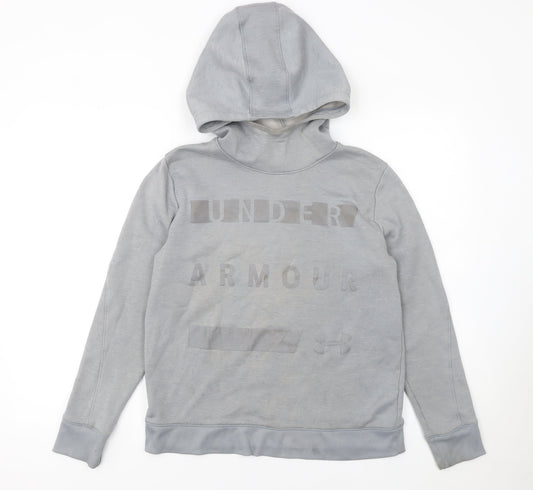 Under Armour Men's Grey Pullover Hoodie Size S Loose Fit Sportswear