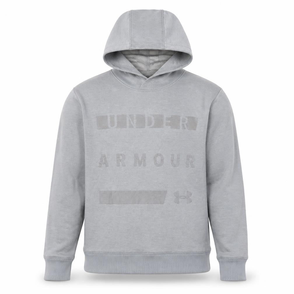 Under Armour Men's Grey Pullover Hoodie Size S Loose Fit Sportswear