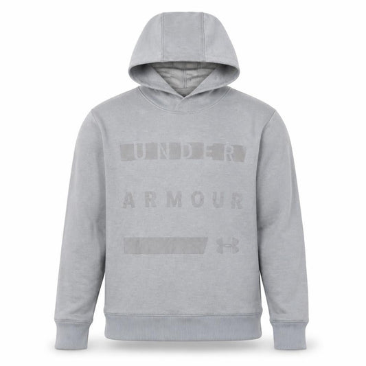 Under Armour Men's Grey Pullover Hoodie Size S Loose Fit Sportswear