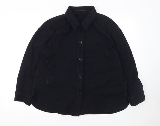 Uniqlo Women’s Black Long Sleeve Button-Up Shirt XS