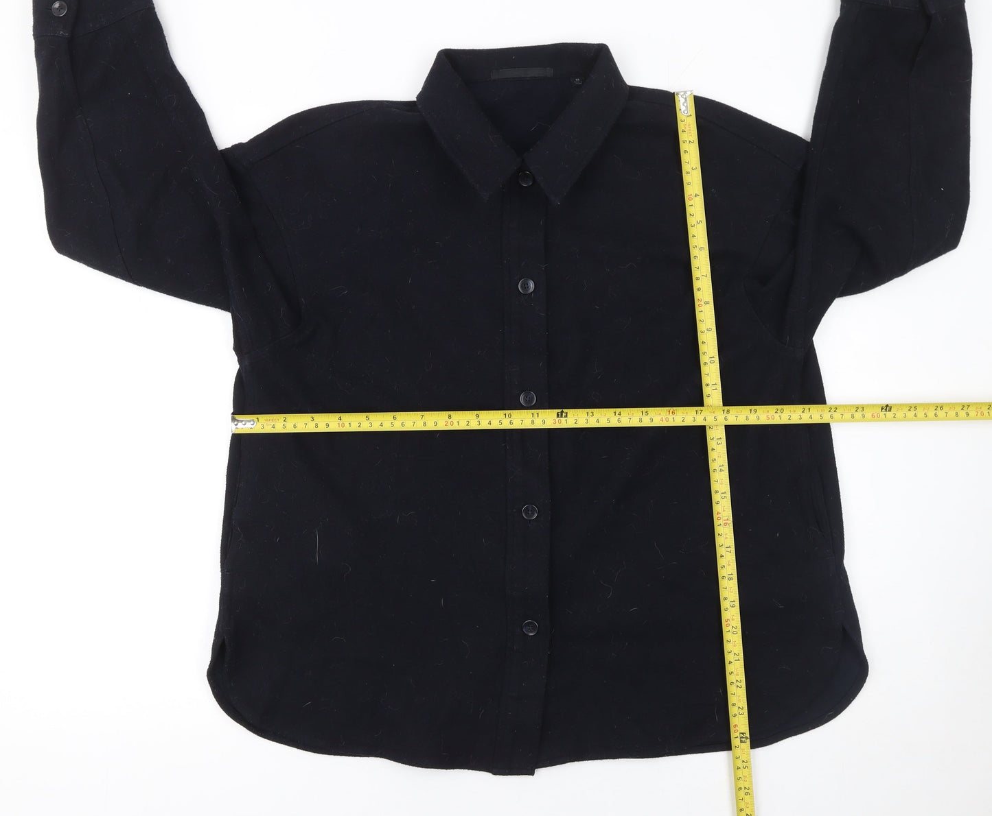 Uniqlo Women’s Black Long Sleeve Button-Up Shirt XS