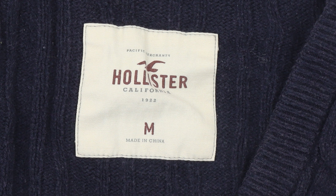 Hollister Women’s Navy Blue Cable Knit Cardigan M