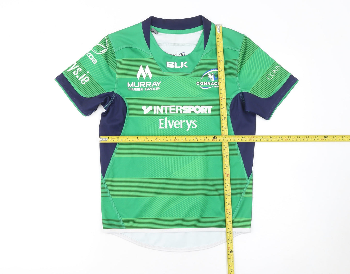 BLK Boys Green Connacht Rugby Short Sleeve Jersey 10Y Athletic Fit