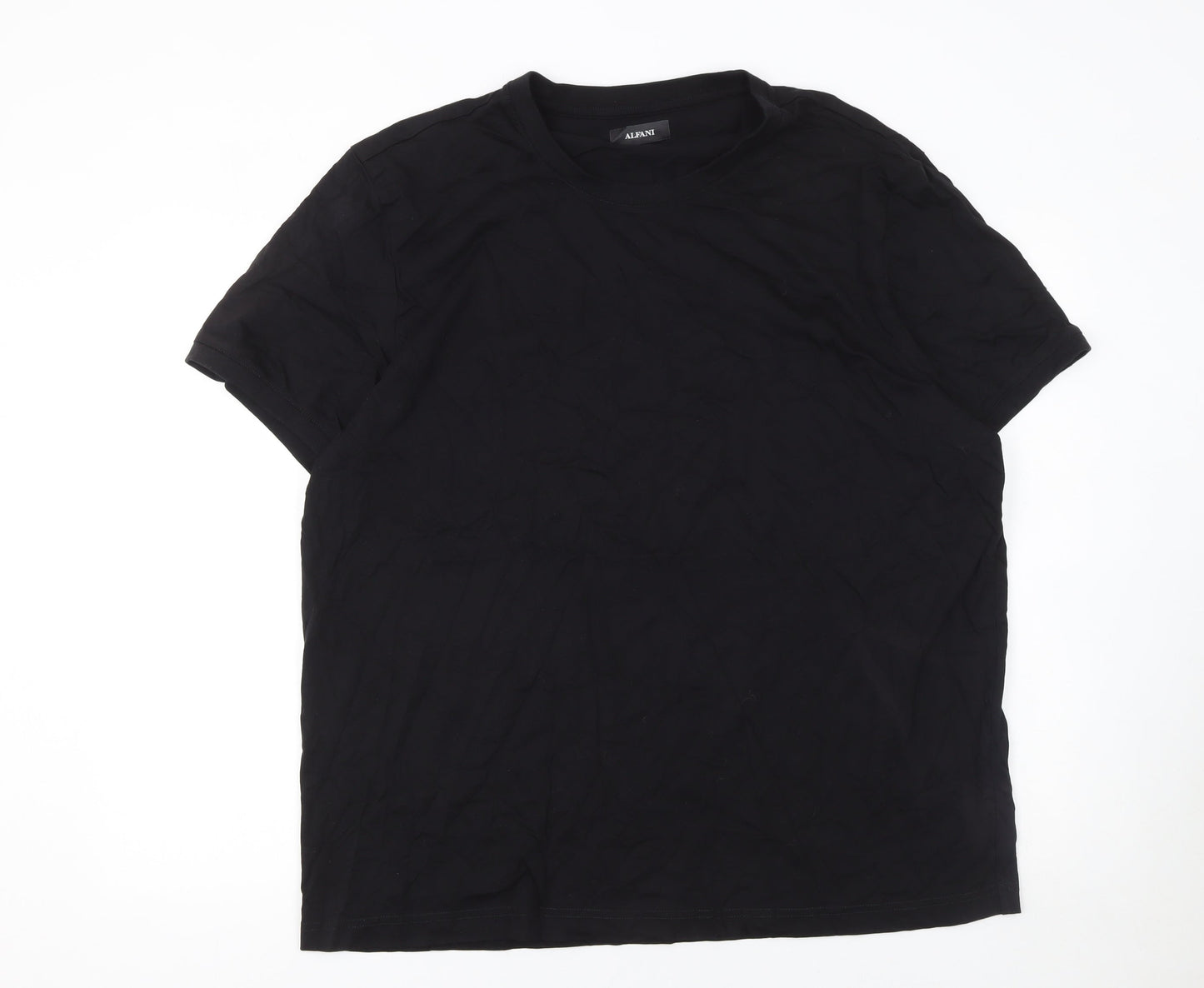 Alfani Men's Black 2XL Crew Neck Short Sleeve Cotton T-Shirt