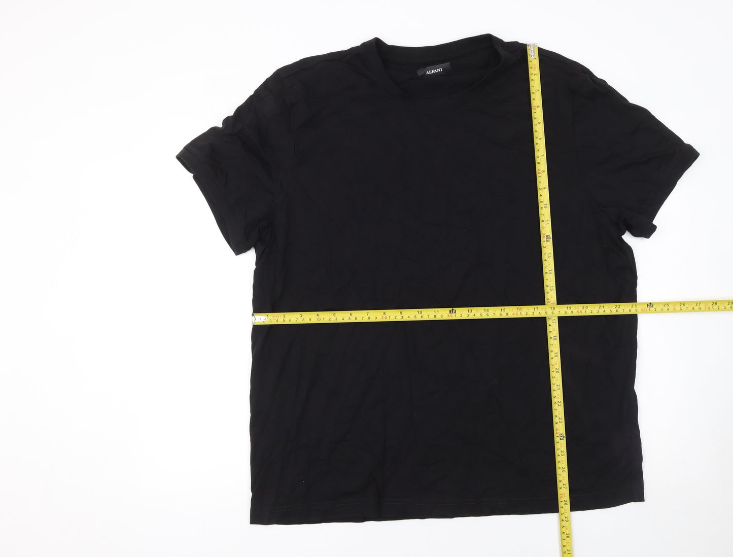 Alfani Men's Black 2XL Crew Neck Short Sleeve Cotton T-Shirt