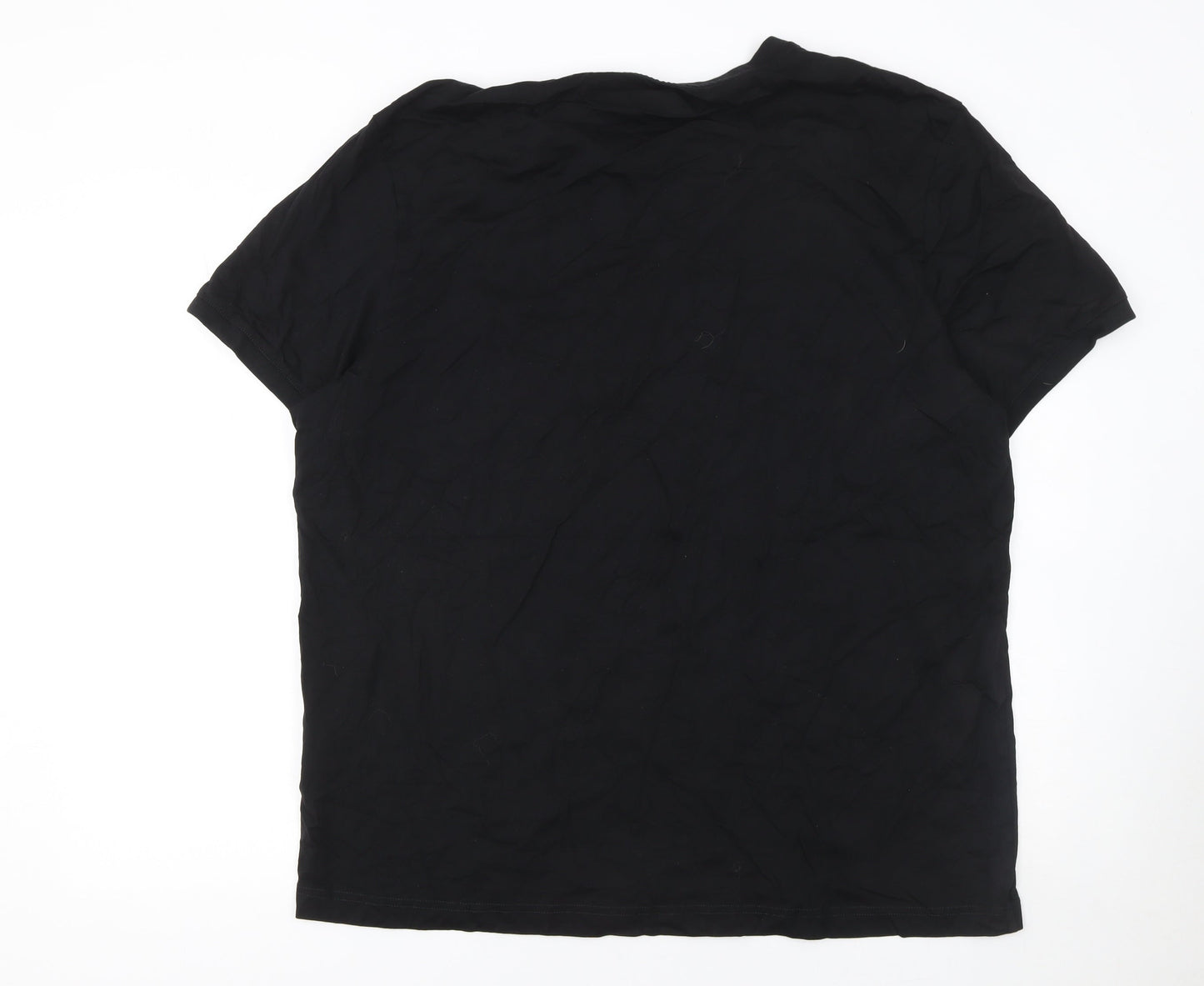 Alfani Men's Black 2XL Crew Neck Short Sleeve Cotton T-Shirt