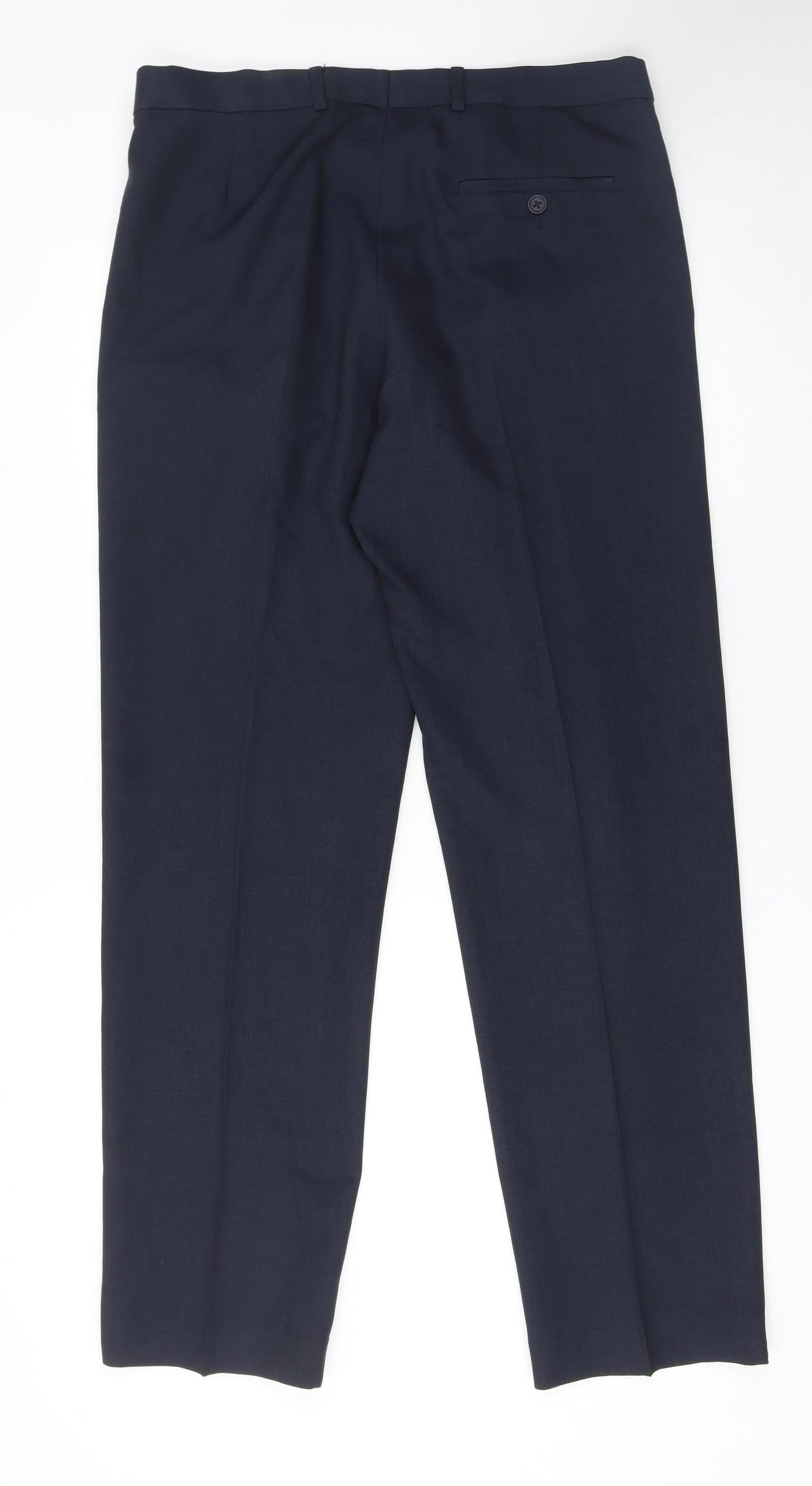 Dunnes Stores Men's Blue 34R Dress Pants Trousers Polyester