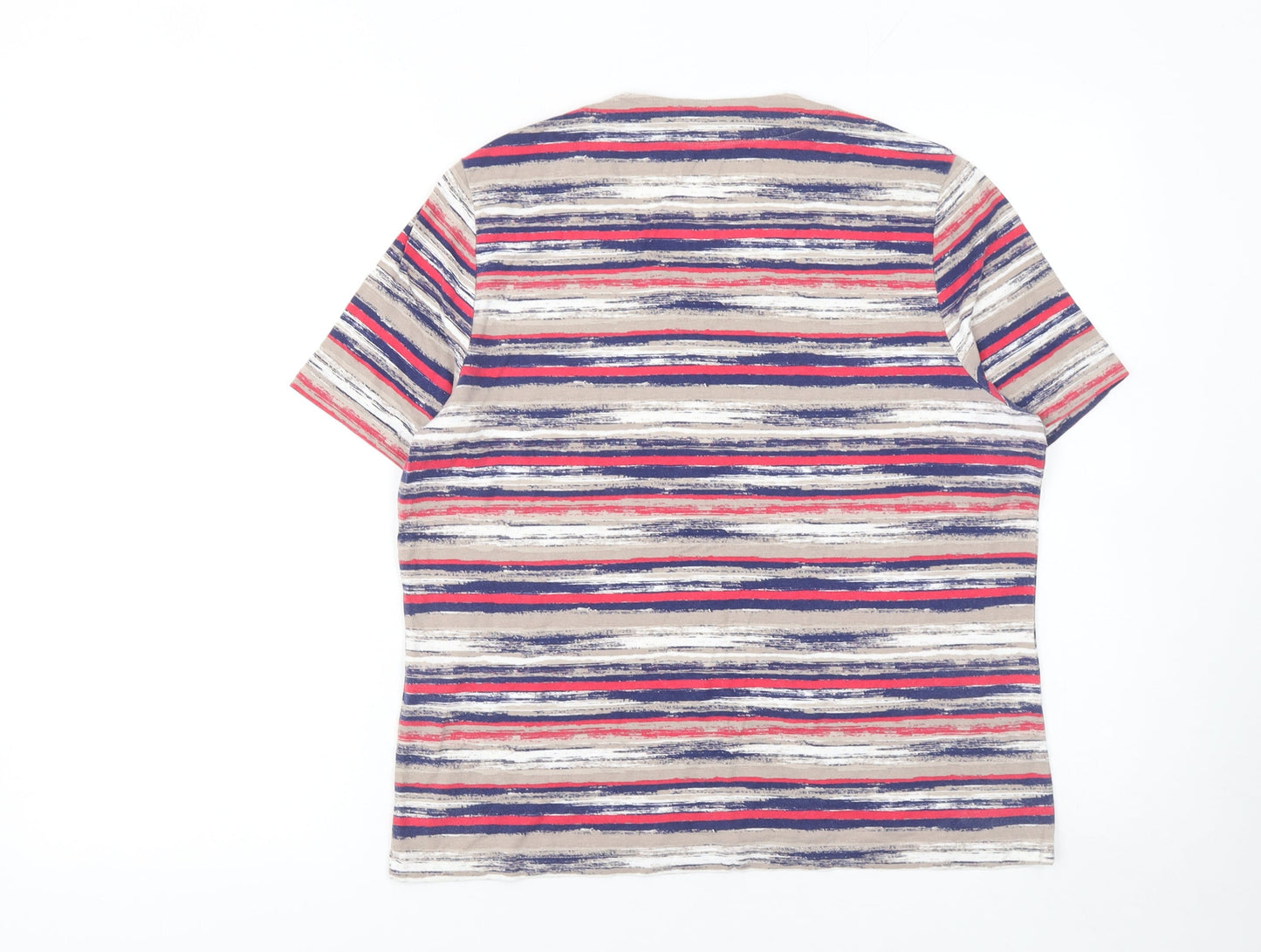 Eastex Women's Multicoloured Striped Short Sleeve Viscose T-Shirt Size 14