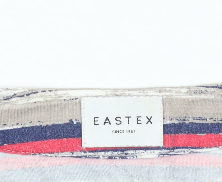 Eastex Women's Multicoloured Striped Short Sleeve Viscose T-Shirt Size 14