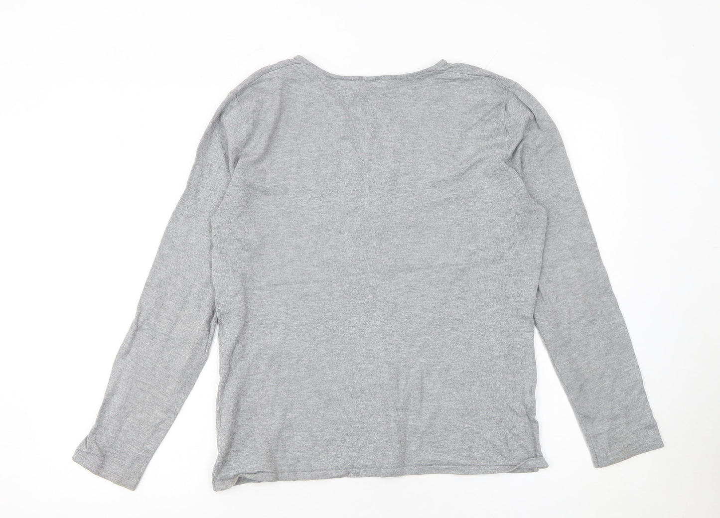 Gerry Weber Women’s Grey Rhinestone V-Neck Jumper Size 14