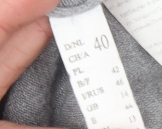 Gerry Weber Women’s Grey Rhinestone V-Neck Jumper Size 14