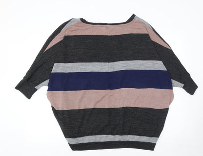 Close-up detail of Only Women’s Multicoloured Striped jumper M
