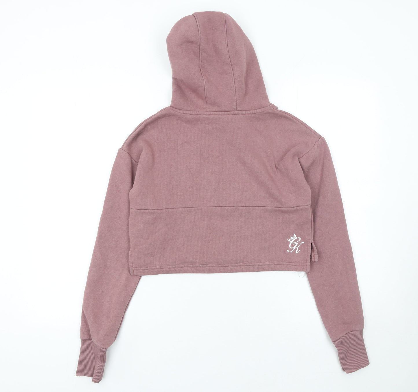 Gym King Womens Mauve Pink Cropped Hoodie Size 6 Cotton Blend