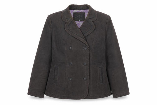 Con Amore Women Brown Corduroy Double-Breasted Jacket Size 20