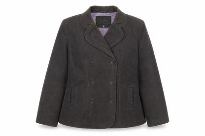 Con Amore Women Brown Corduroy Double-Breasted Jacket Size 20