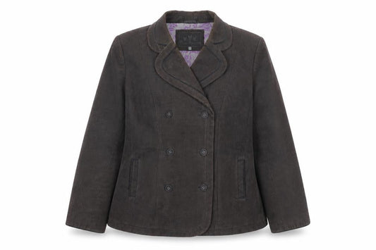 Con Amore Women Brown Corduroy Double-Breasted Jacket Size 20