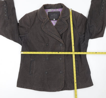 Con Amore Women Brown Corduroy Double-Breasted Jacket Size 20