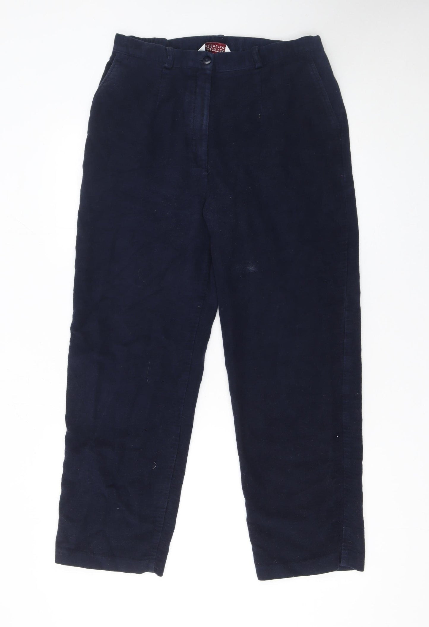 Country Collection Women Blue Cotton Corduroy Trousers Size 14