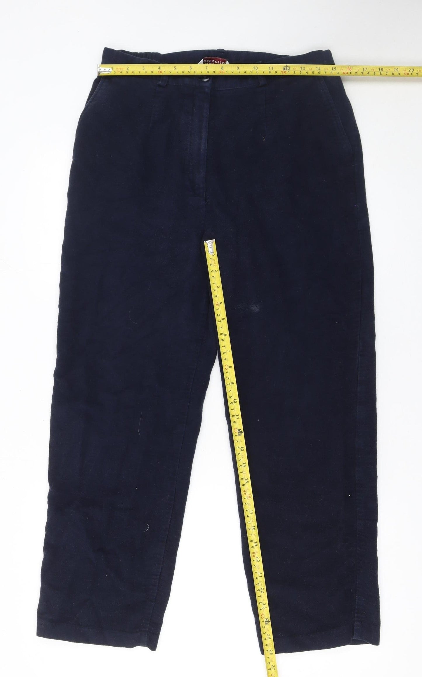 Country Collection Women Blue Cotton Corduroy Trousers Size 14