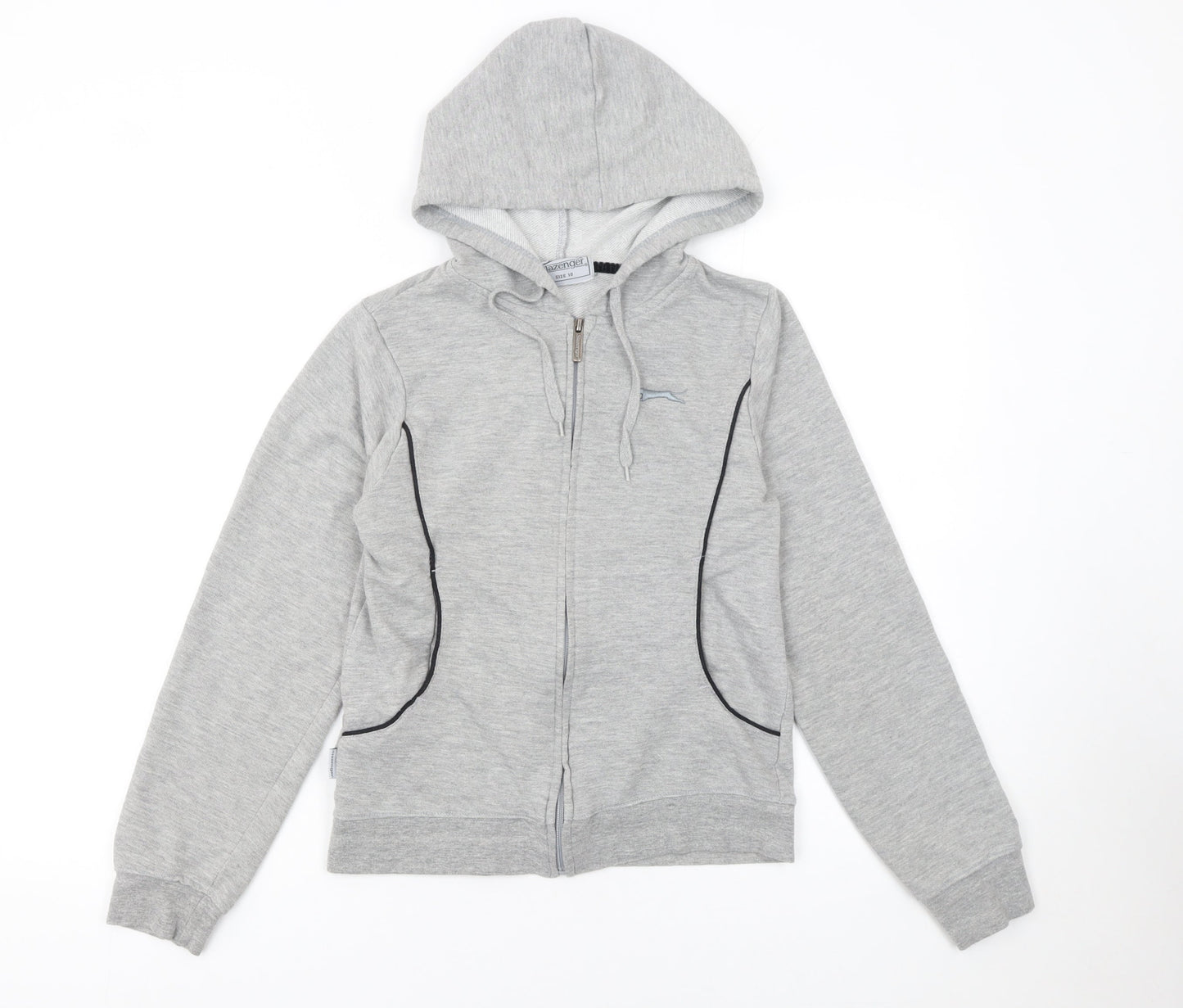 Slazenger Women Grey Size 10 Full Zip Hoodie Lightweight Casual