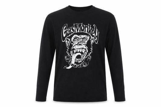 Gas Monkey Garage Men's Black Long Sleeve Cotton Graphic Top M