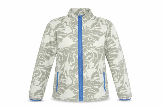 Dunnes Men's Green Camouflage Fleece Zip Jacket Size 34 Regular Fit