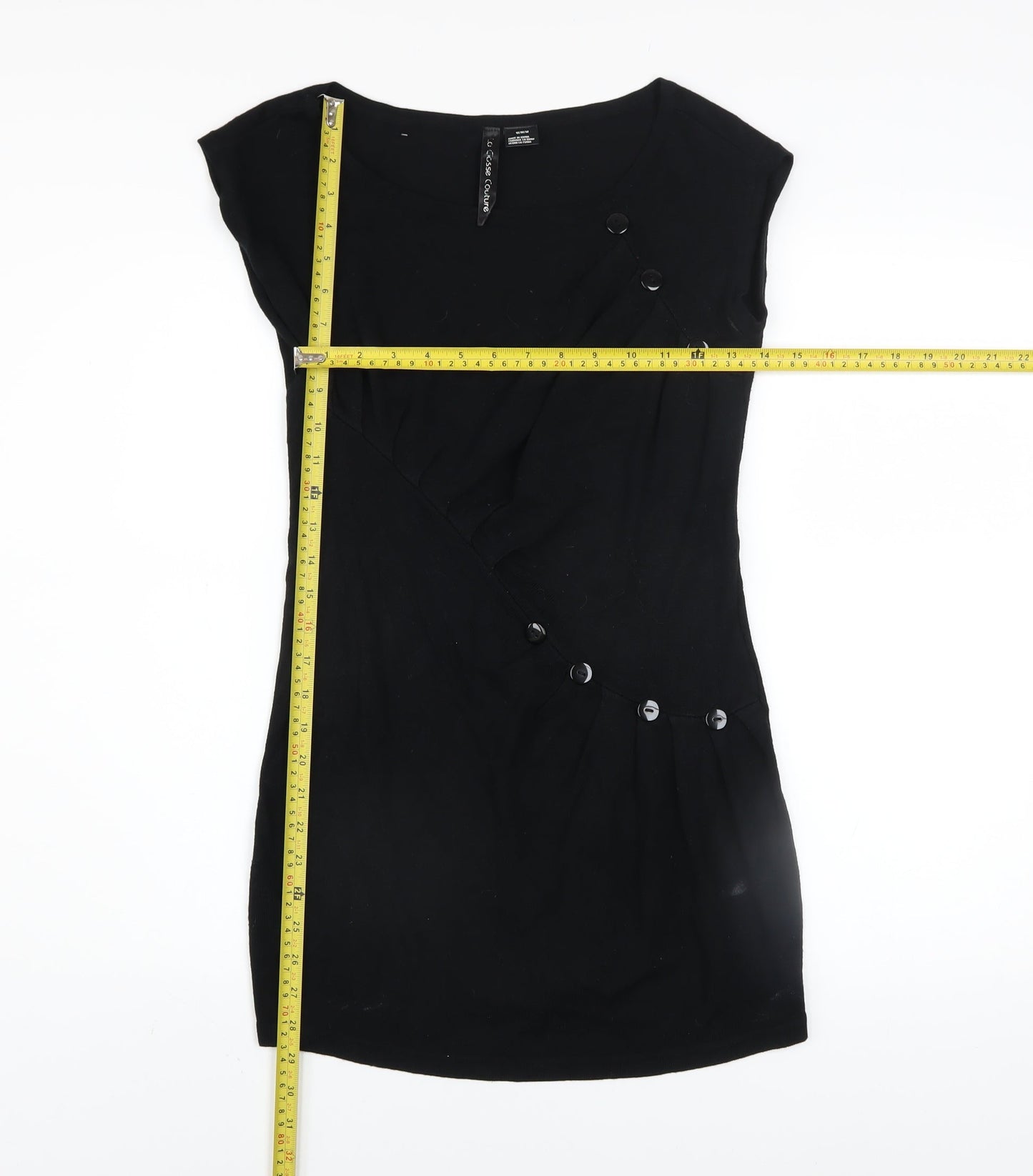 La Classe Couture Women's Black Sleeveless Bodycon Dress M